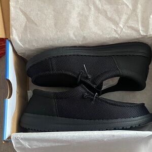 Hey Dude Kids Black Slip-On Loafers